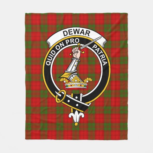 Couverture Polaire Clan Dewar Tartan Plaid (Devant)
