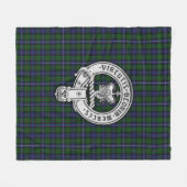 Couverture Polaire Clan Donnachaidh (Robertson) Crest /Hunting Tartan (Devant (Horizontal))