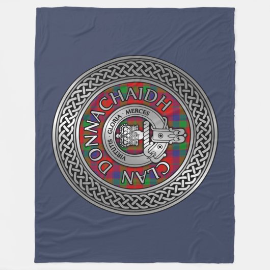 Couverture Polaire Clan Donnachaidh | Robertson Crest & Tartan Knot (Devant)