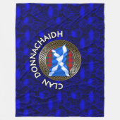 Couverture Polaire Clan Donnachaidh | Robertson Tartan Knot & Flag (Devant)