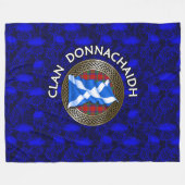 Couverture Polaire Clan Donnachaidh | Robertson Tartan Knot & Flag (Devant (Horizontal))