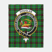 Couverture Polaire Clan Douglas Black Tartan Plaid (Devant)