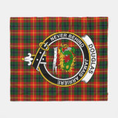 Couverture Polaire Clan Douglas de Roxburgh Tartan Plaid (Devant (Horizontal))