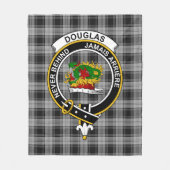 Couverture Polaire Clan Douglas Grey Tartan Plaid (Devant)
