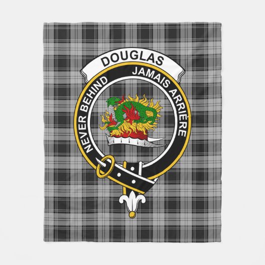 Couverture Polaire Clan Douglas Grey Tartan Plaid (Devant)