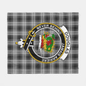 Couverture Polaire Clan Douglas Grey Tartan Plaid (Devant (Horizontal))