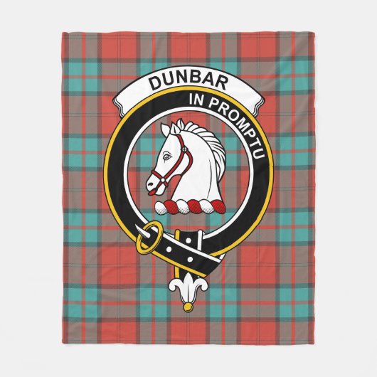Couverture Polaire Clan Dunbar Ancien Tartan Plaid (Devant)