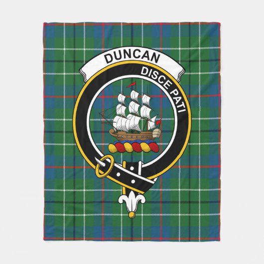 Couverture Polaire Clan Duncan Ancienne Tartan Plaid (Devant)