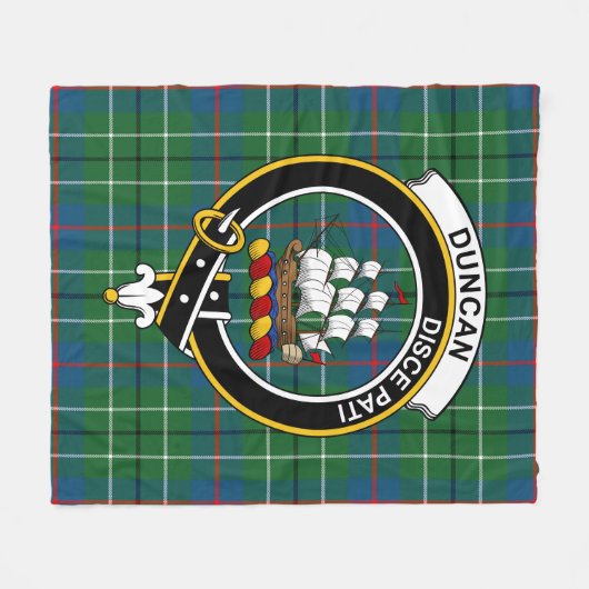 Couverture Polaire Clan Duncan Ancienne Tartan Plaid (Devant (Horizontal))