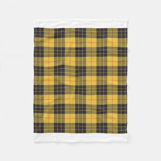 Couverture Polaire Clan écossais MacLeod de Lewis Yellow Black Tartan (Devant)