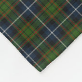 Couverture Polaire Clan écossais MacRae chassant le tartan classique (Coin)