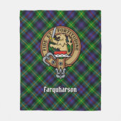 Couverture Polaire Clan Farquharson Crest sur Tartan (Devant)