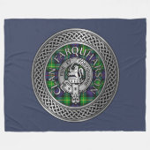 Couverture Polaire Clan Farquharson Crest & Tartan Knot (Devant (Horizontal))