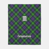 Couverture Polaire Clan Farquharson Tartan Fleece Blanche (Devant)