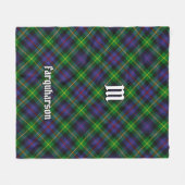 Couverture Polaire Clan Farquharson Tartan Fleece Blanche (Devant (Horizontal))