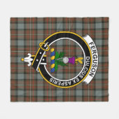 Couverture Polaire Clan Ferguson Patiné Tartan Plaid (Devant (Horizontal))