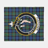 Couverture Polaire Clan Fletcher Ancien Tartan Plaid (Devant (Horizontal))