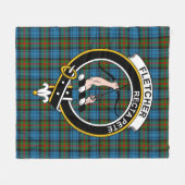 Couverture Polaire Clan Fletcher de Dunan Tartan Plaid (Devant (Horizontal))