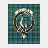 Couverture Polaire Clan Fletcher Tartan Plaid (Devant)
