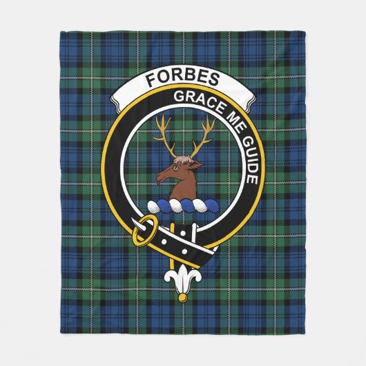 Couverture Polaire Clan Forbes Ancien Tartan Plaid (Devant)