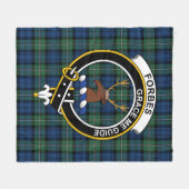 Couverture Polaire Clan Forbes Ancien Tartan Plaid (Devant (Horizontal))