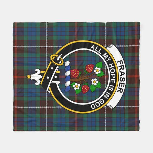 Couverture Polaire Clan Fraser Chasse Tartan Plaid Ancien (Devant (Horizontal))