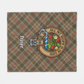 Couverture Polaire Clan Fraser Crest sur le tartare de chasse Patinée (Devant (Horizontal))