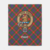 Couverture Polaire Clan Fraser de Lovat Crest sur Tartan (Devant)