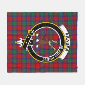 Couverture Polaire Clan Fraser de Lovat (Fraser d'Altyre) Tartan Pla (Devant (Horizontal))
