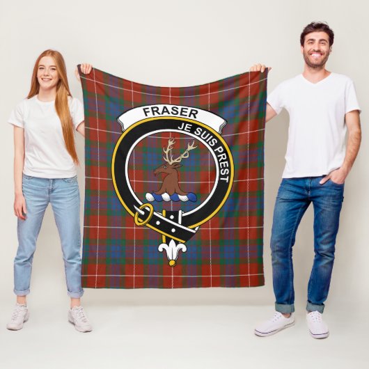Couverture Polaire Clan Fraser De Lovat Tartan Plaid (En situation)