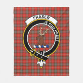 Couverture Polaire Clan Fraser Patiné (Fraser Of Lovat) Tartan Pla (Devant)