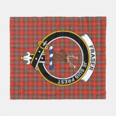 Couverture Polaire Clan Fraser Patiné (Fraser Of Lovat) Tartan Pla (Devant (Horizontal))