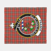 Couverture Polaire Clan Fraser Patiné Tartan Plaid (Devant (Horizontal))