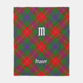 Couverture Polaire Clan Fraser Tartan Fleece Blanche (Devant)