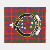 Couverture Polaire Clan Fraser Tartan Plaid (Devant (Horizontal))