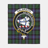 Couverture Polaire Clan Galbraith Tartan moderne Plaid (Devant)