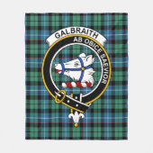 Couverture Polaire Clan Galbraith Tartan Plaid (Devant)