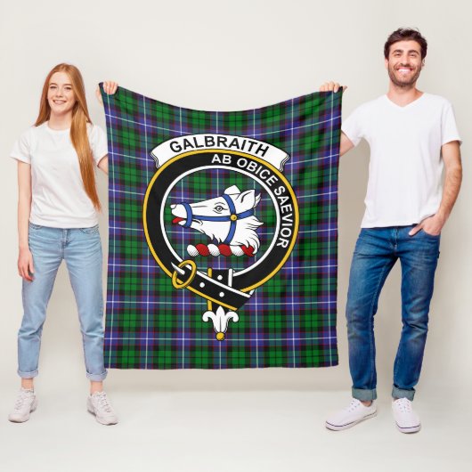 Couverture Polaire Clan Galbraith Tartan Plaid (En situation)
