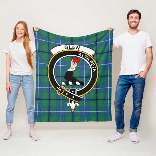 Couverture Polaire Clan Glen Ancien Tartan Plaid (En situation)