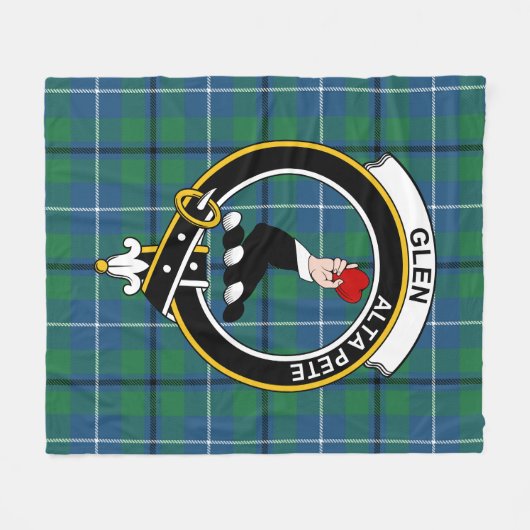 Couverture Polaire Clan Glen Ancien Tartan Plaid (Devant (Horizontal))