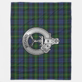 Couverture Polaire Clan Gordon Crest & Tartan Fleece Blanche (Devant)