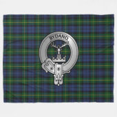 Couverture Polaire Clan Gordon Crest & Tartan Fleece Blanche (Devant (Horizontal))