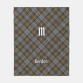 Couverture Polaire Clan Gordon Patiné Tartan Fleece Blanche (Devant)