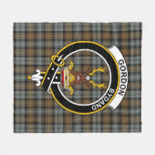 Couverture Polaire Clan Gordon Patiné Tartan Plaid (Devant (Horizontal))