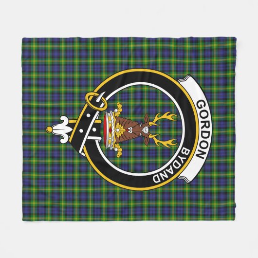 Couverture Polaire Clan Gordon Tartan Plaid (Devant (Horizontal))