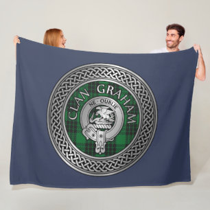 Couverture Polaire Clan Graham Crest & Tartan Knot