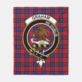 Couverture Polaire Clan Graham de Menteith Red Tartan Plaid (Devant)