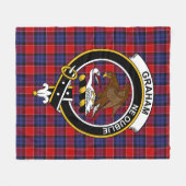 Couverture Polaire Clan Graham de Menteith Red Tartan Plaid (Devant (Horizontal))