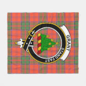 Couverture Polaire Clan Grant Ancienne Tartan Plaid (Devant (Horizontal))