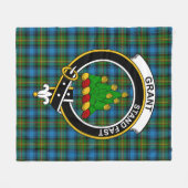 Couverture Polaire Clan Grant Chasse Tartan Plaid (Devant (Horizontal))